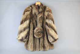 A Ladies Vintage Raccoon Short Jacket