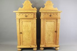 A Pair of Antique Dutch Pine Pot Cupboards