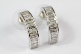 A 14ct White Gold Diamond Earrings