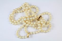 A Three-Strand Cultured Pearl Necklace