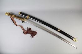 A Japanese WWII Kai Gunto Naval Marine Officers Sword.