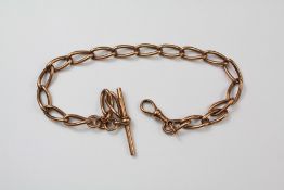 A 9ct Rose Gold Pocket Watch Bracelet