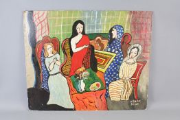 After Bela Kadar Hungarian, Oil on Board