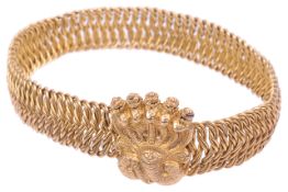 A Victorian era Indian yellow metal bracelet
