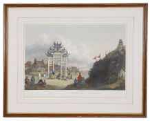 William Alexander 'View of a Pai-loo, improperly called a Triumphal Arch, and of a Chinese Fortress'