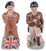 Two Kevin Francis porcelain figurines of General GS Paton and Field Marshall Montgomery