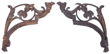 A pair of ormolu wall brackets,
