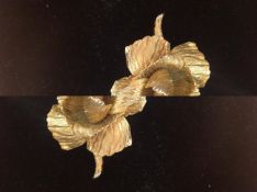 A large Christian Dior vintage costume 'rose' brooch, 1969