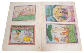 A fine collection of 19th century Indian watercolour paintings based on the paintings at Sheikhupura