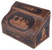 A late 19th century Sorento ware rosewood writing box,