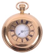 An 18k gold Camerer Kuss & Co London half hunter gentlemans pocket watch
