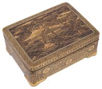 A Japanese Komai box, Meiji period,