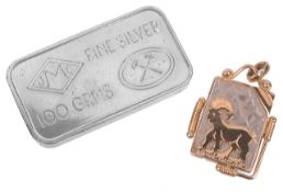 A contemporary continental 'Capricorn' zodiacal pendant,