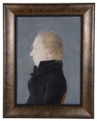 A Georgian gentleman in profile, late 18th/early 19th century