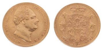 An 1837 William III sovereign coin