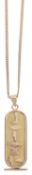 A Continental yellow metal Egyptian 'heiroglyph' pendant on chain