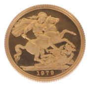 A Royal Mint Queen Elizabeth gold sovereign, dated 1979