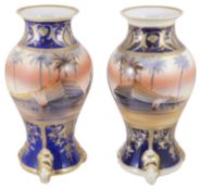 A pair of Japanese Noritake porcelain vases