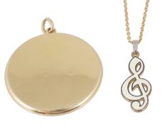 A Continental circular hinged picture locket