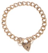 A 9ct gold curb link bracelet
