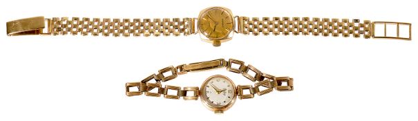 A 9ct gold Imado ladies wristwatch and a 9ct gold Bentima Star ladies wristwatch