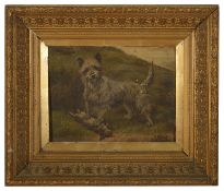 British school 'Highland terrier with catch'