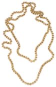 A Victorian fancy link yellow metal belcher chain