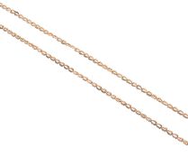 A fancy link 9ct gold chain necklace