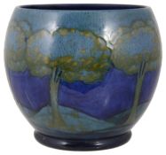 A William Moorcroft 'Moonlit Blue' landscape pattern small jardiniere