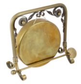A brass and copper table gong, early 20th century