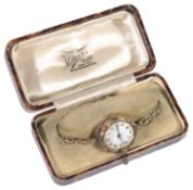 A 9ct gold ladies wrist watch