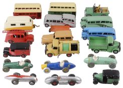 A collection of loose Dinky toy vehicles