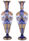 A pair of James Macintyre & Co Burslem 'Aurelian' baluster porcelain vases,