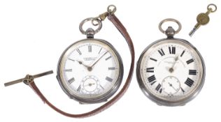 An Edwardian silver cased Fattorini & Sons Bradford open faced gentleman's pocket watch, hallmarked