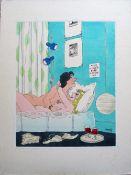 Smilby, Francis Wilford-Smith 'Waterbed - in case of fire' cartoon