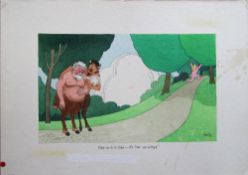 Smilby, Francis Wilford-Smith seven cartoon artworks possibly for Pardon Magazin Germany