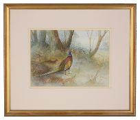 A watercolour signed A. Schuck, dated 21 /1/18, framed and mounted
