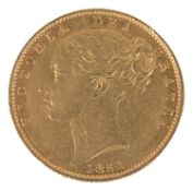 A Queen Victoria 1852 gold full sovereign