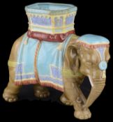Another similar Royal Worcester majolica glazed elephant