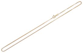A simple 18t gold box link neck chain