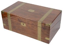 A Vict. rosewood writing slope