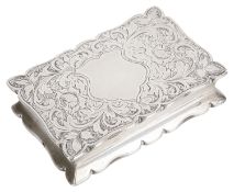 An Edwardian silver snuff box, hallmarked Birmingham 1904