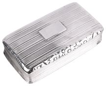 A George IV Nathaniel Mills silver snuff box, Birmingham 1828