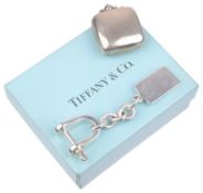 A Tiffany & Co silver key fob (2)