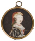 An early 19th c. portrait miniature of a young girl