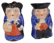 A Royal Worcester miniature porcelain Toby jug, 1920s(2)