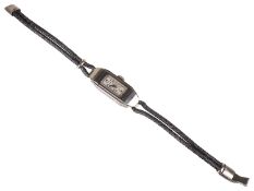 A 14k white gold Bittmann ladies cocktail wristwatch