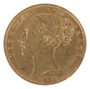 A Queen Victoria 1854 gold full sovereign