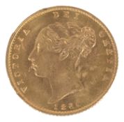 A Queen Victoria 1866 gold half sovereign