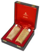 Stuart Leslie Devlin pair of cased parcel-gilt-silver beakers, hallmarked London 1971
